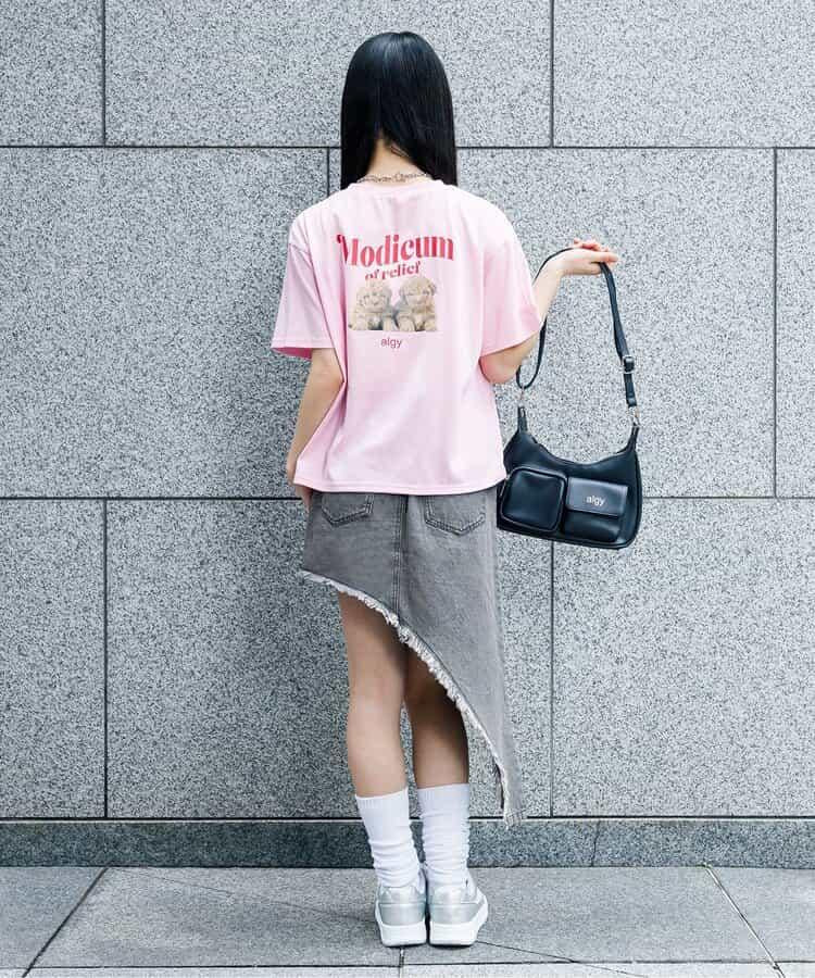 不對稱牛仔裙