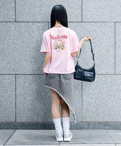 不對稱牛仔裙