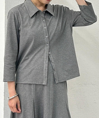 羅紋領開衫