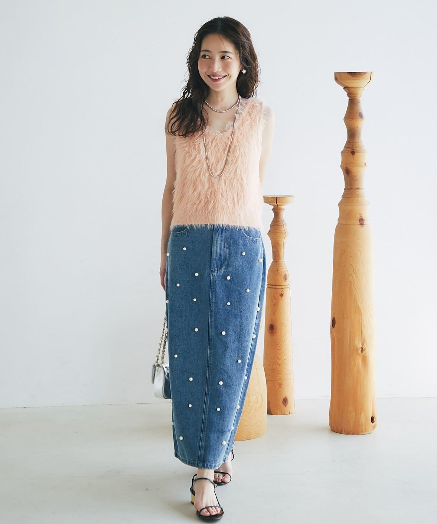 【La boutique BonBon】長款羽毛前後兩穿針織背心