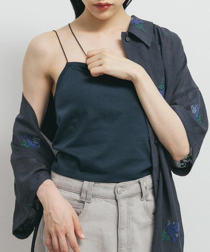 不對稱帶胸墊吊帶背心