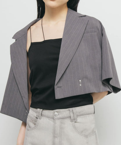 不對稱帶胸墊吊帶背心