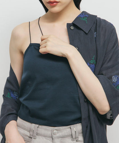 不對稱帶胸墊吊帶背心