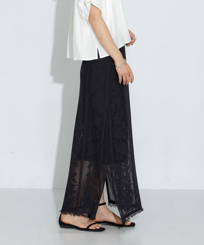 花卉網紗半身裙