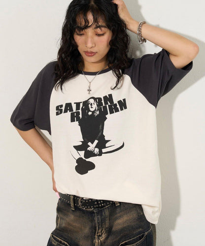 夏洛特華夫爾圓領拉格朗半袖T恤