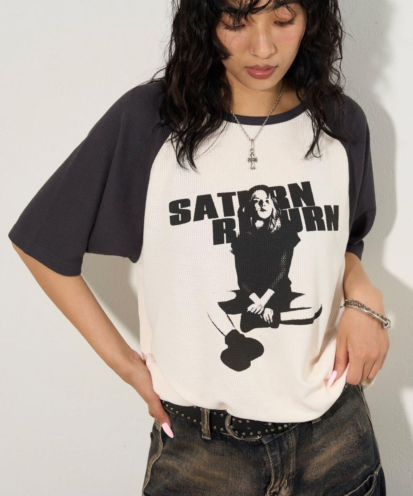 夏洛特華夫爾圓領拉格朗半袖T恤