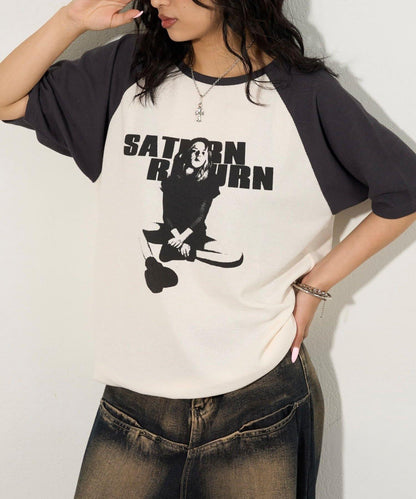 夏洛特華夫爾圓領拉格朗半袖T恤