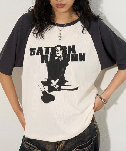 夏洛特華夫爾圓領拉格朗半袖T恤