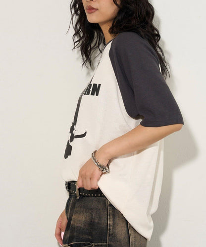 夏洛特華夫爾圓領拉格朗半袖T恤