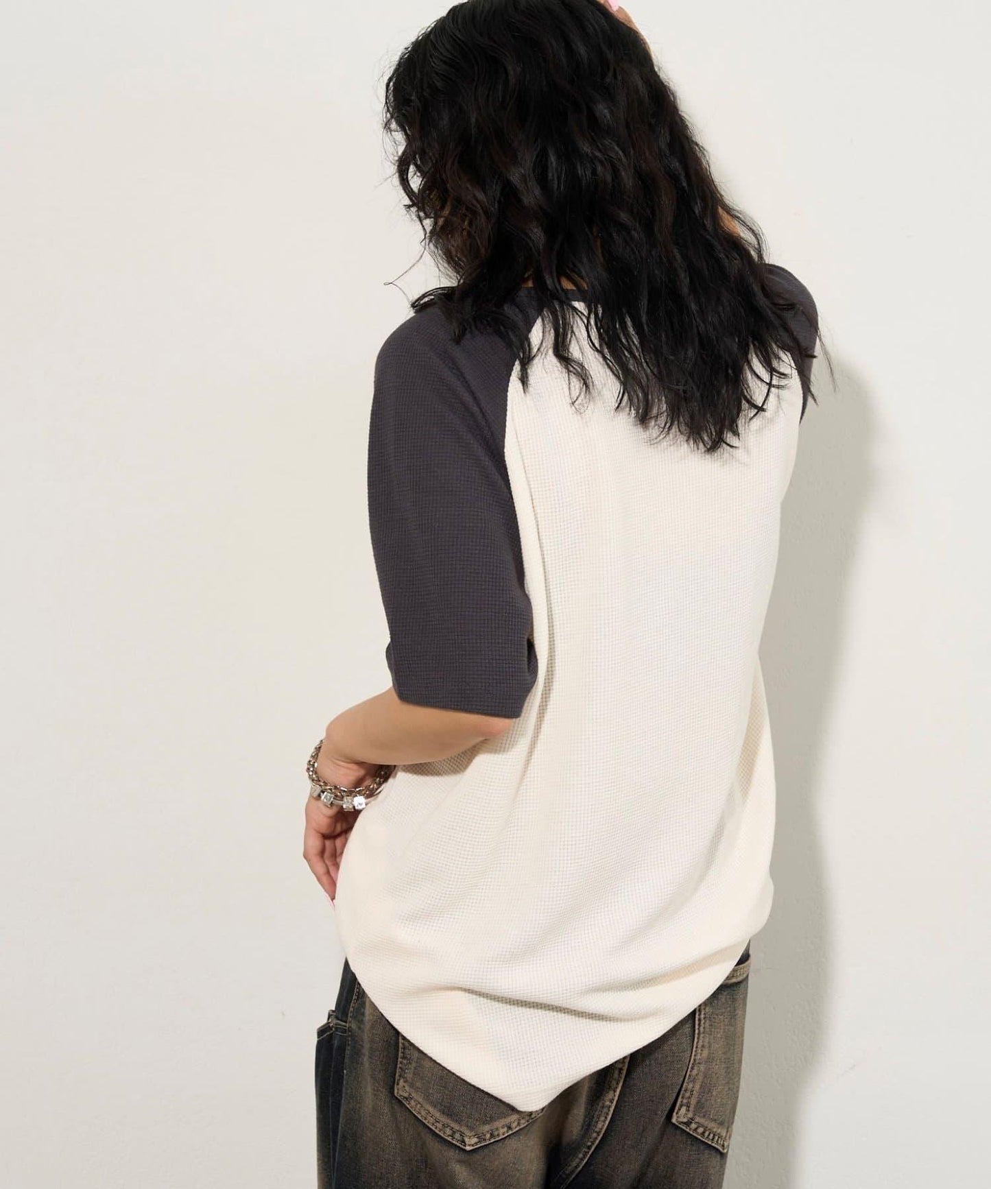 夏洛特華夫爾圓領拉格朗半袖T恤