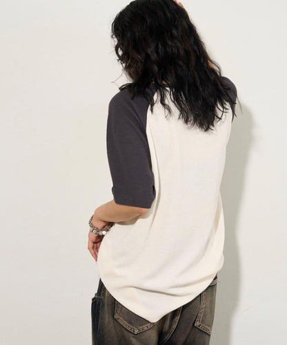 夏洛特華夫爾圓領拉格朗半袖T恤