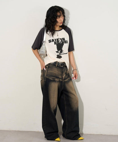 夏洛特華夫爾圓領拉格朗半袖T恤