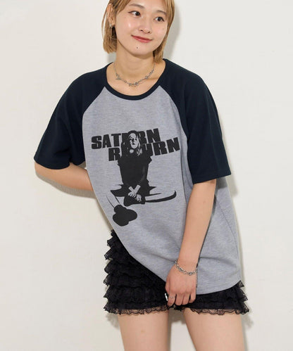 夏洛特華夫爾圓領拉格朗半袖T恤