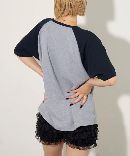 夏洛特華夫爾圓領拉格朗半袖T恤