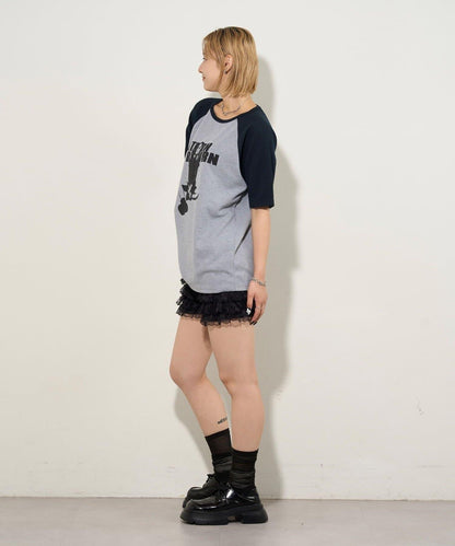 夏洛特華夫爾圓領拉格朗半袖T恤