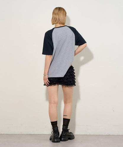 夏洛特華夫爾圓領拉格朗半袖T恤