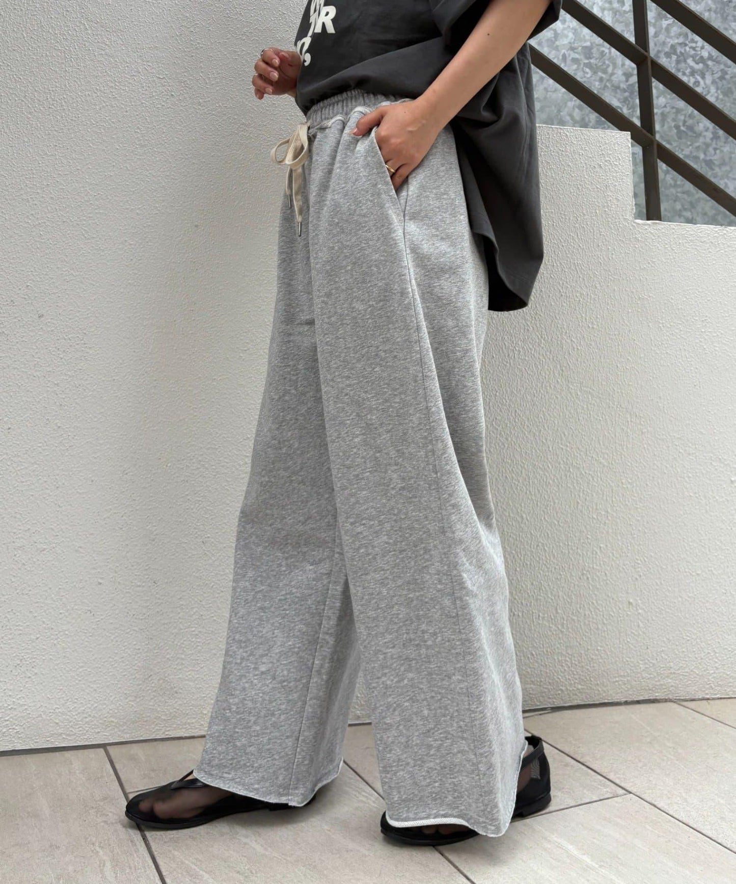 裡毛寬鬆運動褲/休閒褲