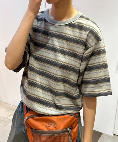 【CIAOPANIC TYPY】【UNISEX】復古風條紋T恤