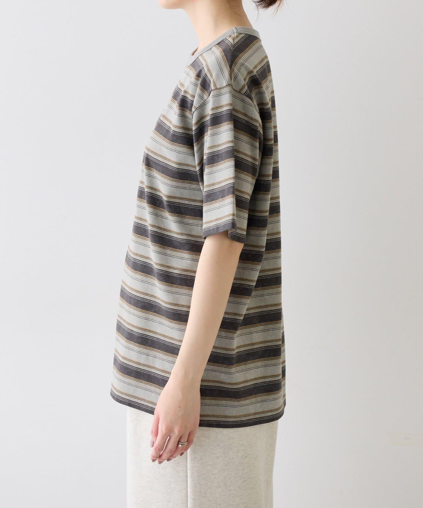 【CIAOPANIC TYPY】【UNISEX】復古風條紋T恤