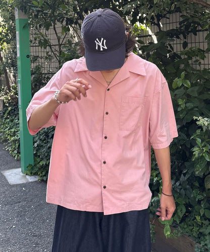 復古風開領襯衫