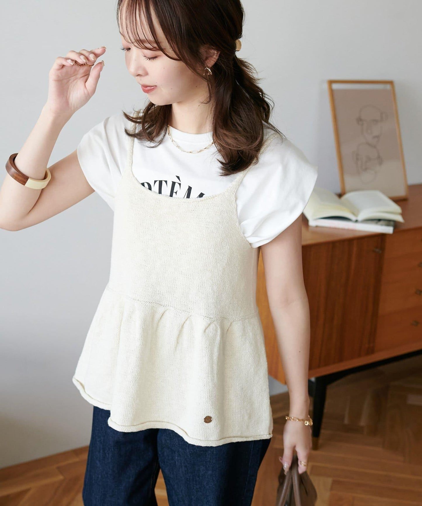 結子紋吊帶束胸上衣