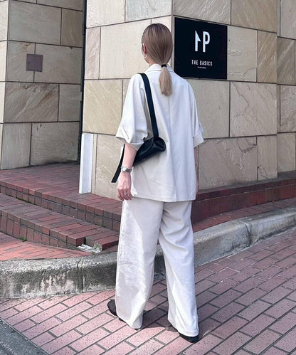 【帕爾克羅限定】（PON寺計劃）科技亞麻寬鬆褲