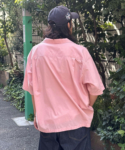 復古風開領襯衫