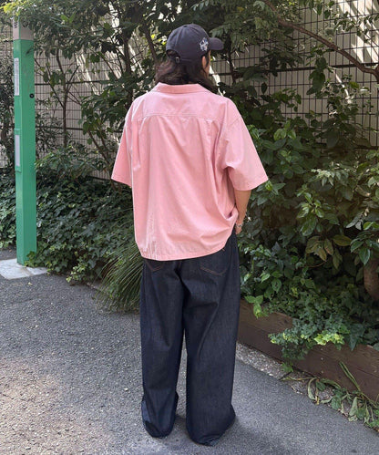 復古風開領襯衫