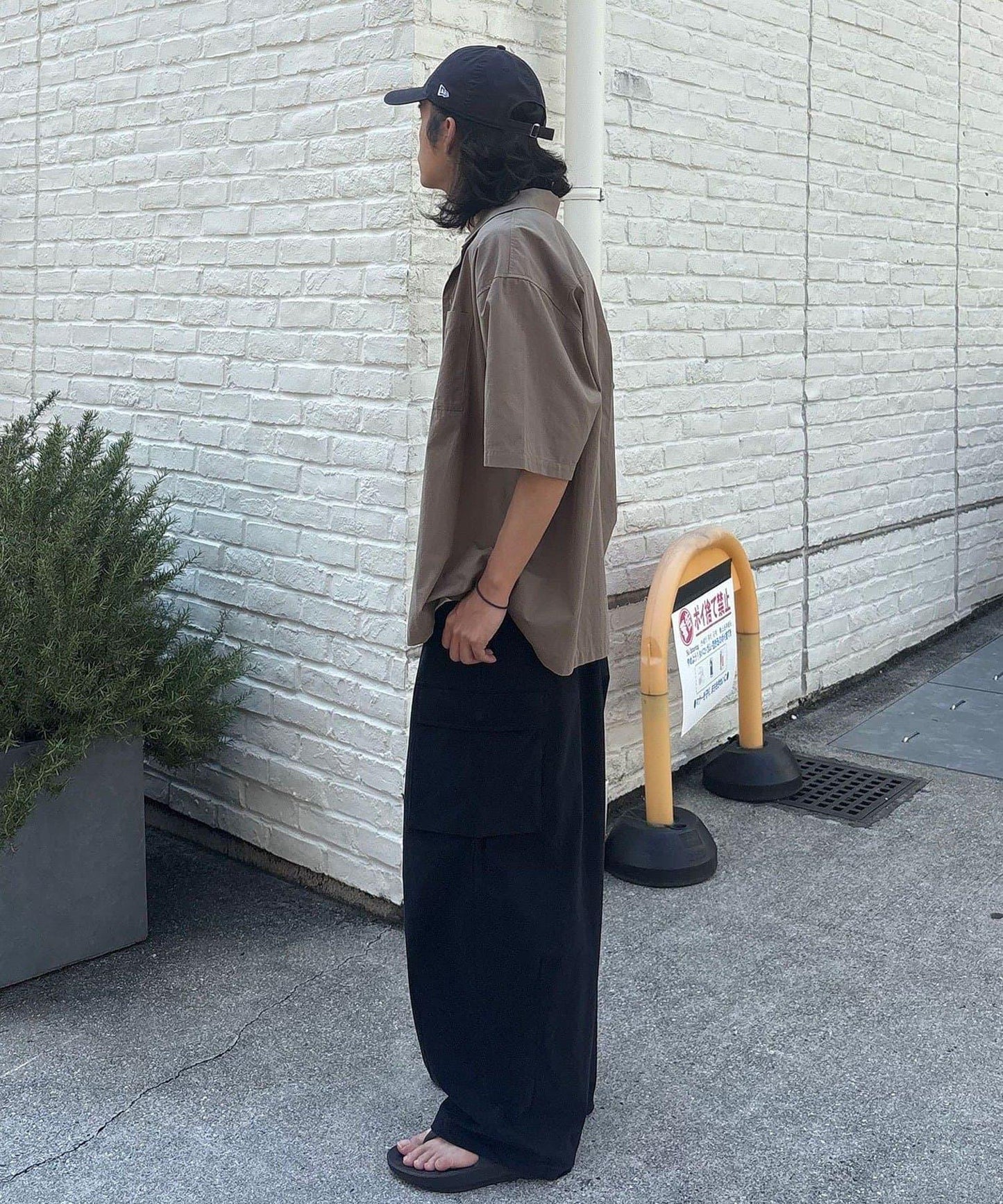 復古風開領襯衫