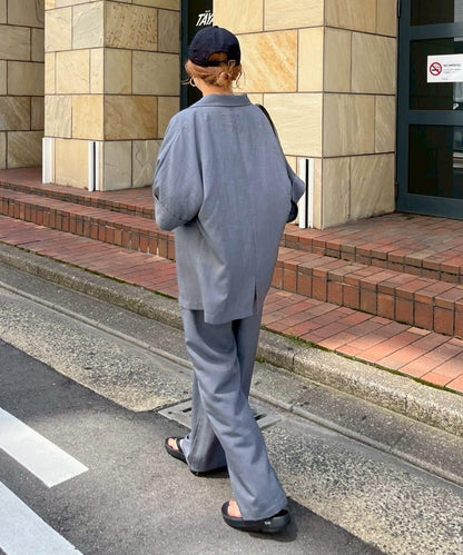 【帕爾克羅限定】（PON寺計劃）科技亞麻寬鬆褲