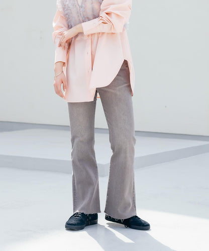 「34碼/適合身材較矮人群」彈力喇叭牛仔褲