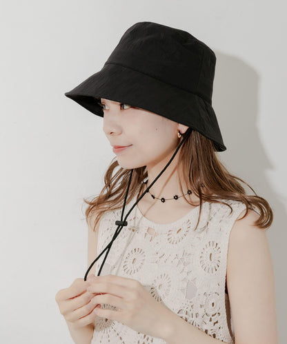 防潑水/防紫外線抽繩漁夫帽
