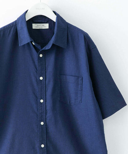 吸水速幹/接觸涼感亞麻混紡短袖襯衫