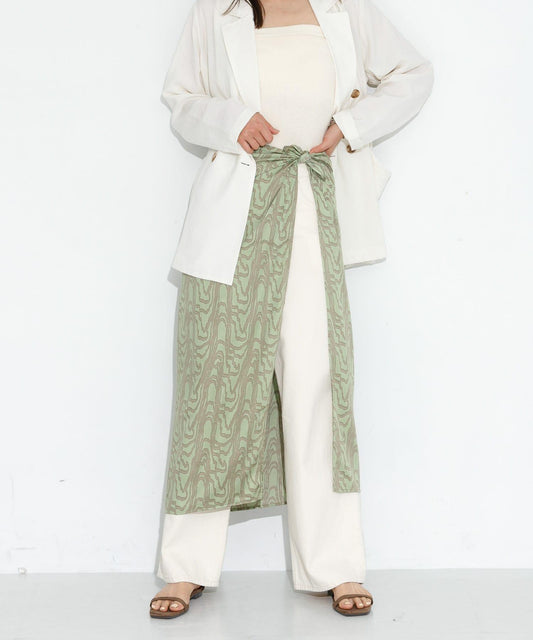 大號抽象印花絲巾