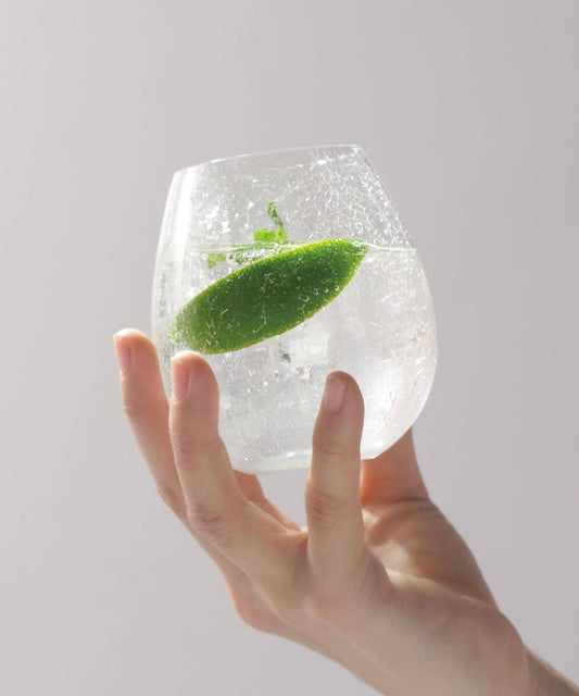 廣田硝子 花蕾裂紋 透明