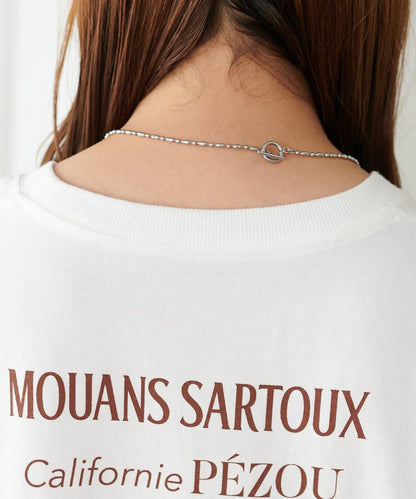 混合字體背部印花 T恤