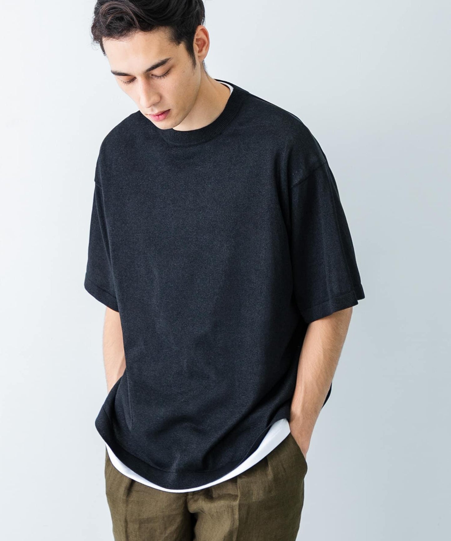 聯名款 crepuscule×UR Washi Knit Short-Sleeve T-shirts T恤