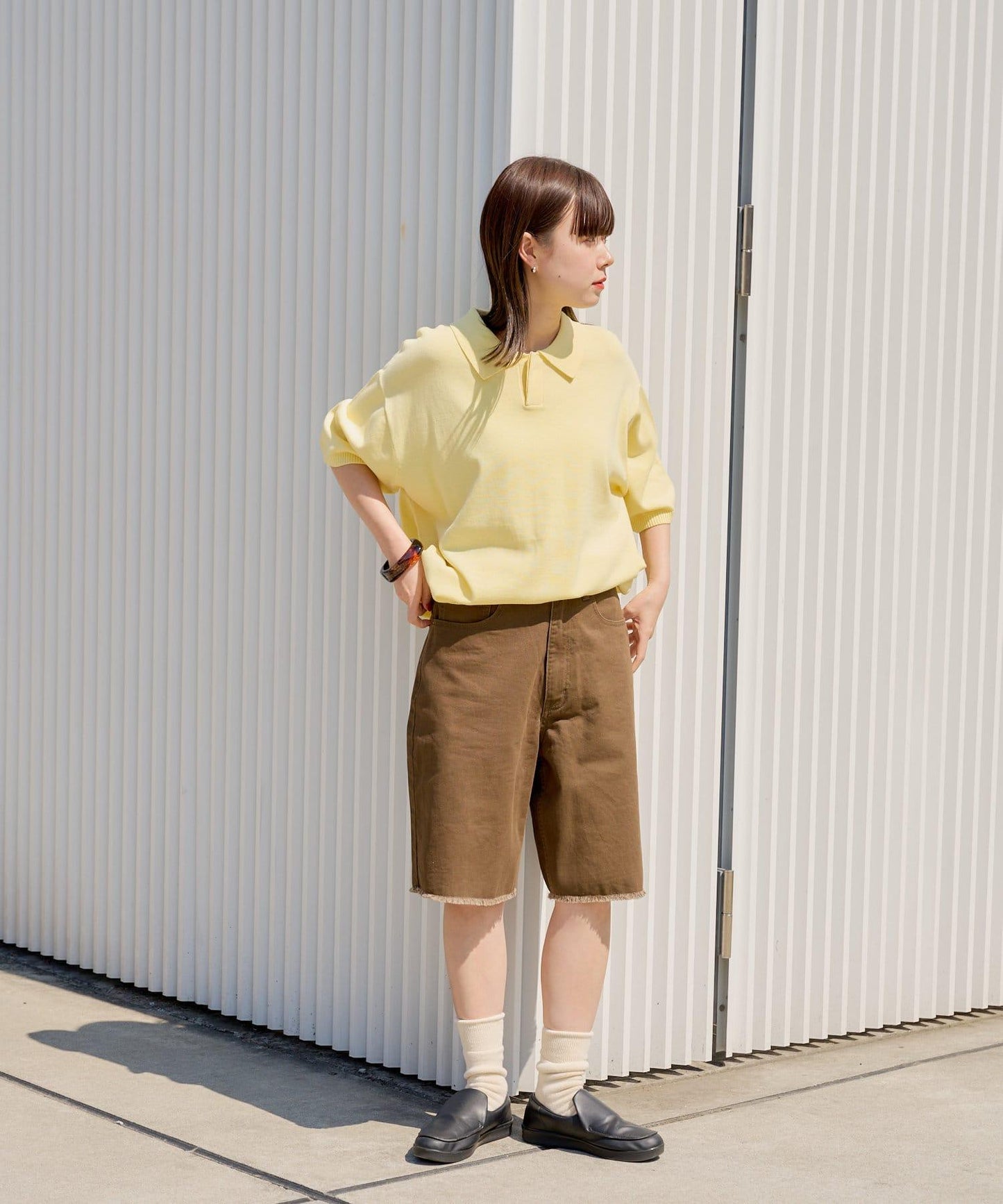 【Kastane】【WHIMSIC】精細針織短袖polo衫