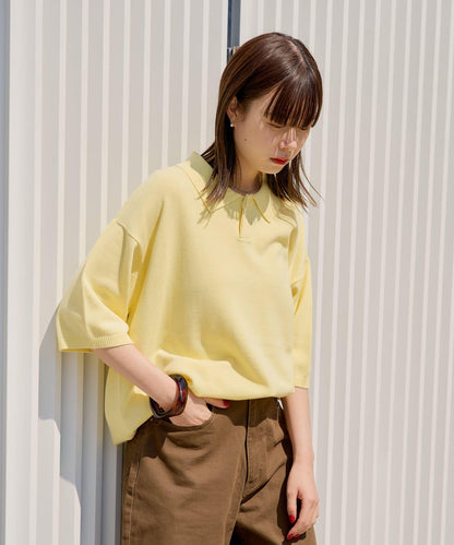 【Kastane】【WHIMSIC】精細針織短袖polo衫