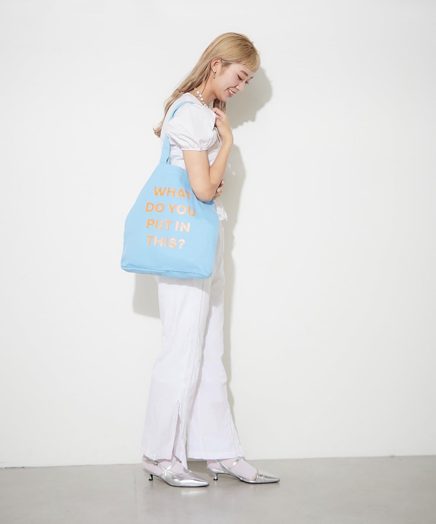 棉帆布標誌手提包