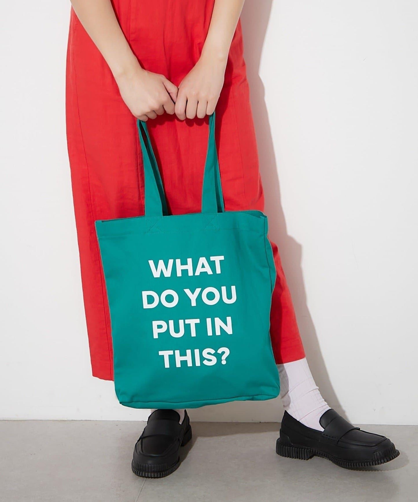 棉帆布標誌手提包