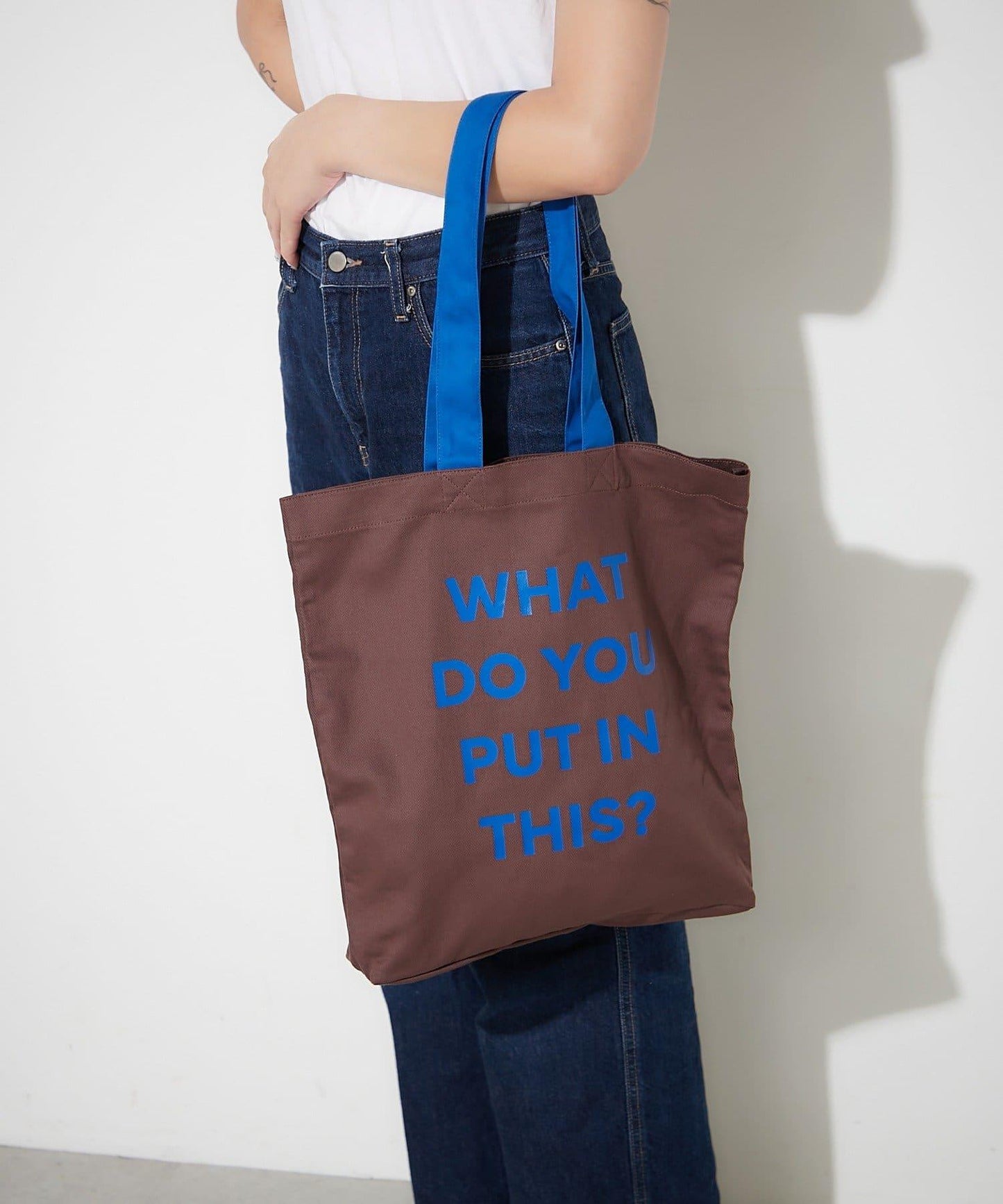 棉帆布標誌手提包