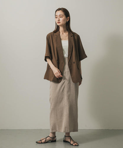 拉鍊裝飾高腰包臀裙