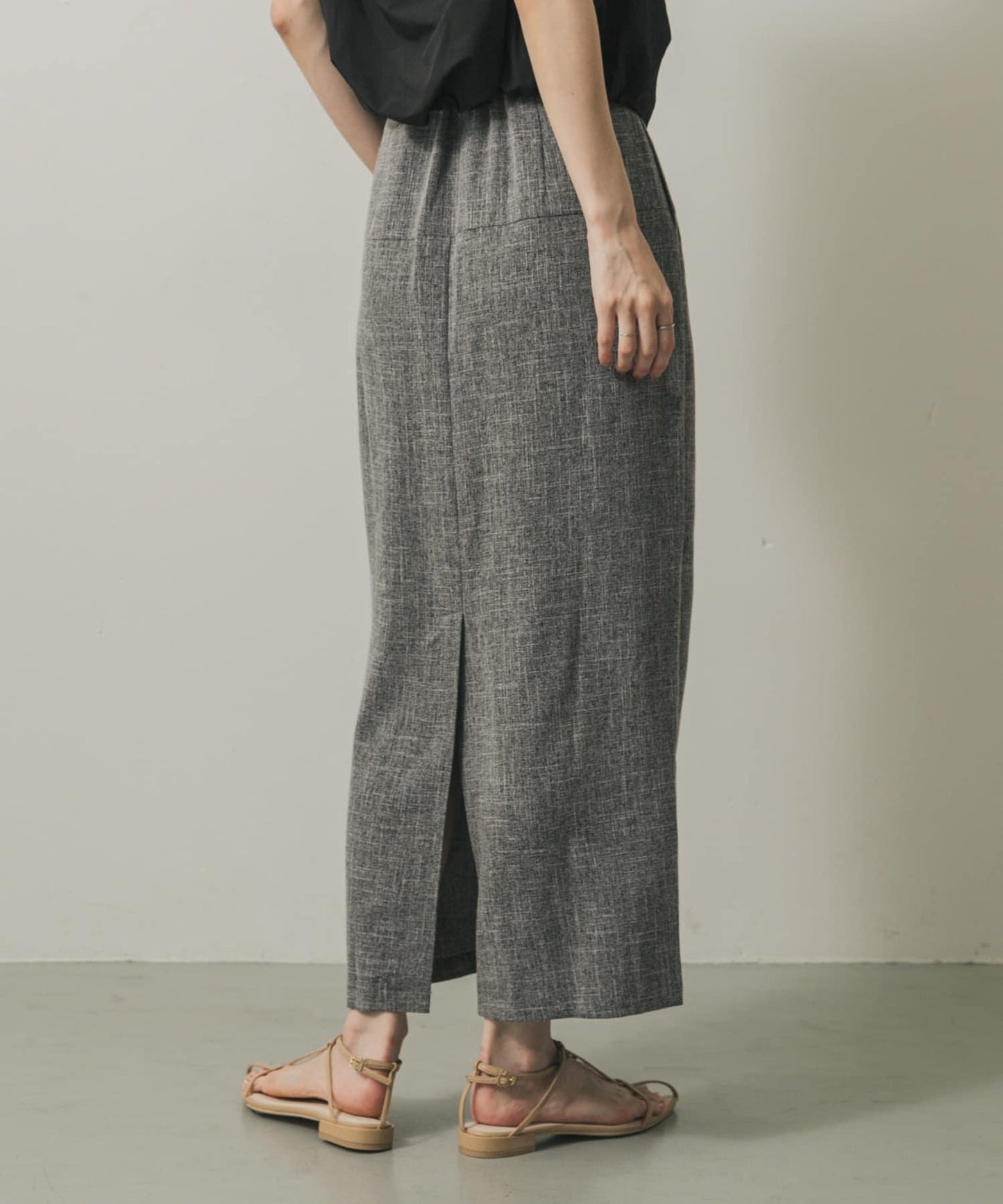 拉鍊裝飾高腰包臀裙