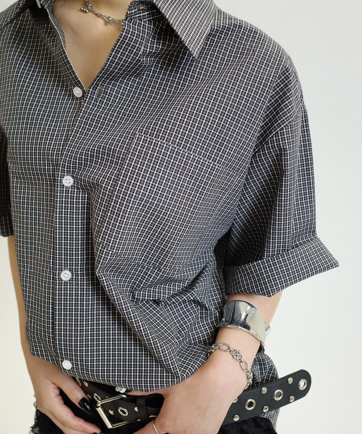 WHO'S WHO gallery 格紋短袖襯衫