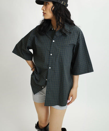 WHO'S WHO gallery 格紋短袖襯衫