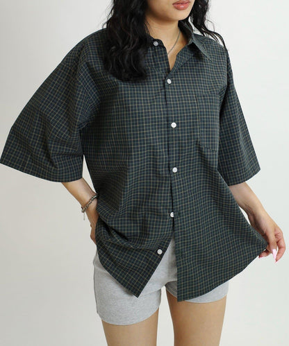 WHO'S WHO gallery 格紋短袖襯衫