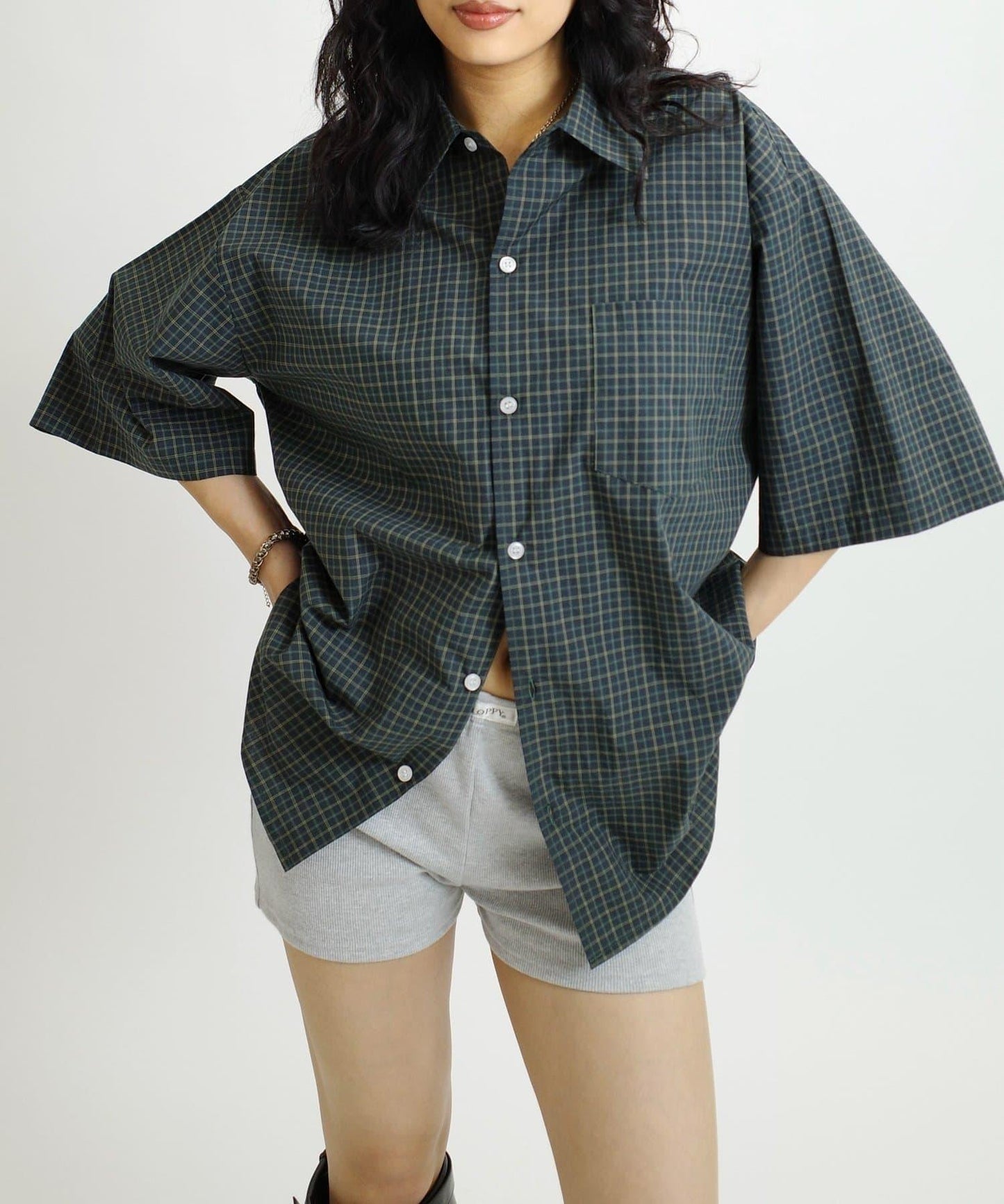 WHO'S WHO gallery 格紋短袖襯衫