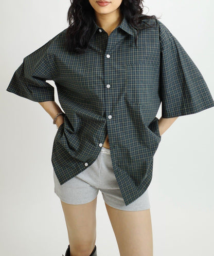 WHO'S WHO gallery 格紋短袖襯衫