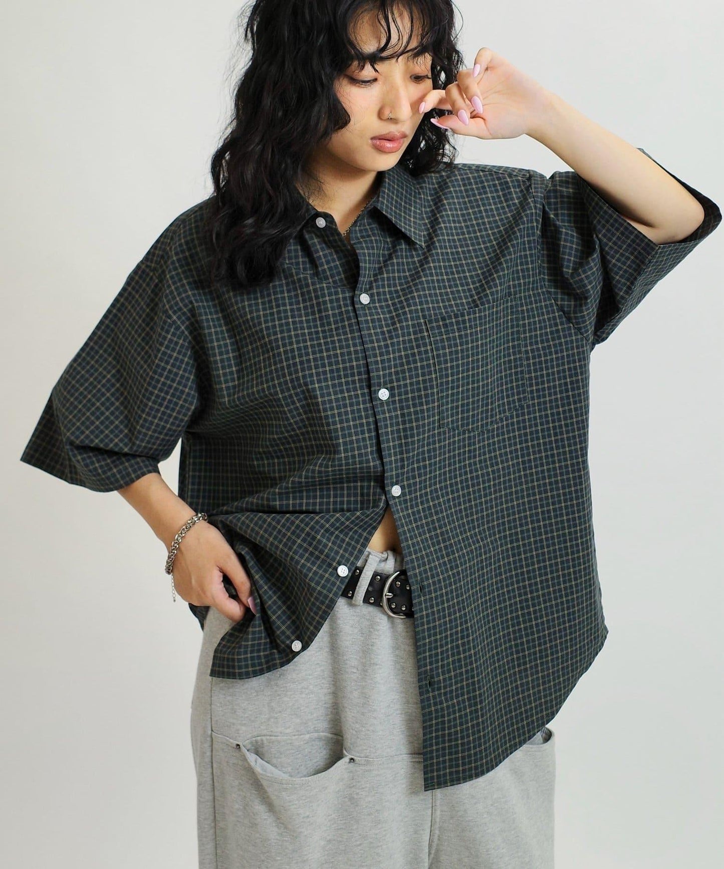 WHO'S WHO gallery 格紋短袖襯衫